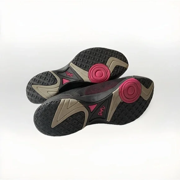 Ryka Exertion Running Shoes Women’s SZ 8W black‎ and pink EUC preppy Athleisure - Picture 6 of 8